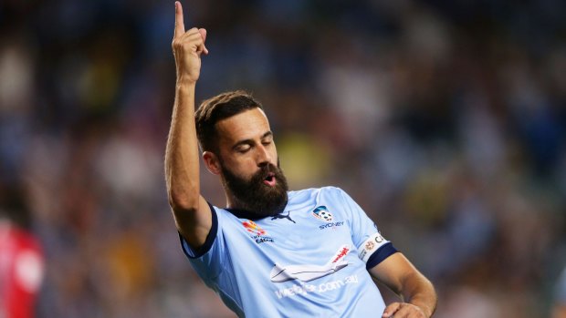 Concentration: Alex Brosque says players must not be distracted by video referees.