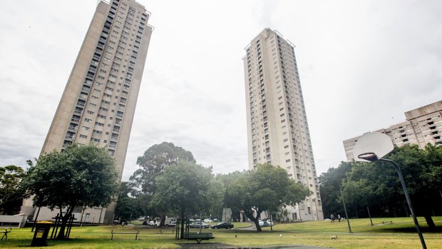 The Matavai tower, a public housing estate in Waterloo due to be redeveloped.

