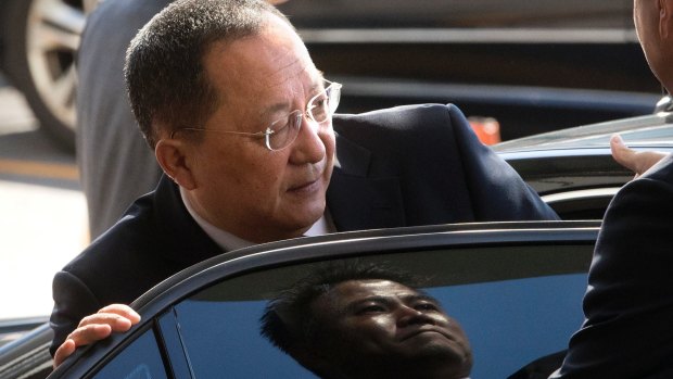 North Korean Foreign Minister Ri Yong-ho was in New York on Wednesday for a meeting of the UN General Assembly.