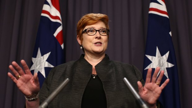 Defence Minister Marise Payne said all states had a right under international law to freedom of navigation and freedom of overflight, including in the South China Sea, and said Australia strongly supported these rights.