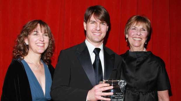 Lee Anne DeVette, Tom Cruise and Mary Lee South pose backstage at the 3rd Annual Museum of the Moving Image Black Tie Salute Honoring Tom Cruise at Cipriani's 42nd Street location on November 6, 2007 in New York City.