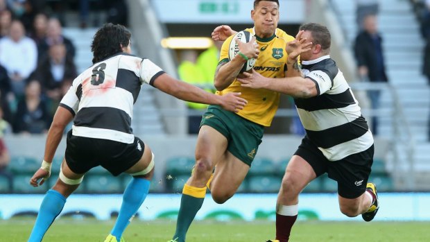 Long-term commitment: Israel Folau has chosen to stick with the 15-man game.