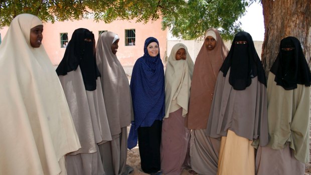 Imogen Bailey with women in Mogadishu on the latest series of <i>Go Back to Where You Came From?</i> 