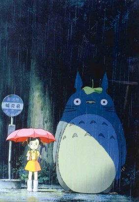 qdp100804.015.001 A3 pix-Image from page 9-Myazaki showcase book Still from Hayao Miyazaki animated film, My Neighbour Totoro