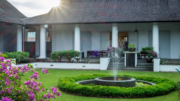 Courtyard of the old courthouse complex in Kuching.
