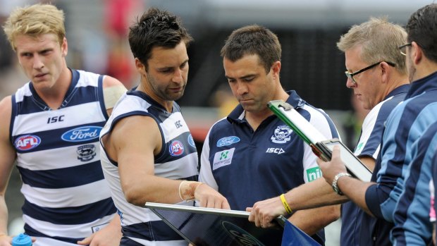 Jimmy Bartel and Chris Scott were no longer on the same page in Bartel's final season, Scott says . 