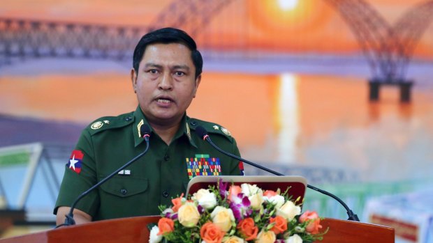 Major General Soe Naing Oo, chairman of the Myanmar's military information committee, at a press conference on Tuesday.