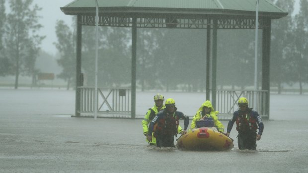Residents in Raymond Terrace were evacuated after record rainfall hit the Hunter region.