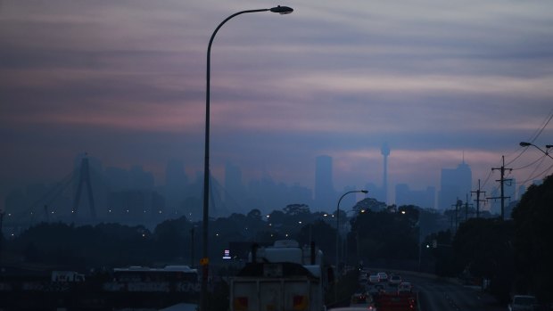 It was a smoky start for Sydney residents on Monday.
