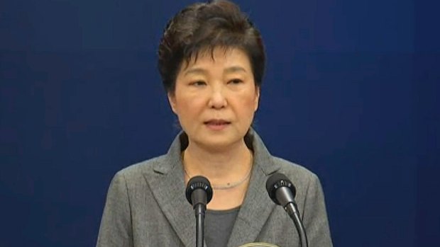 Under pressure: Park Geun-hye has previously apologised for the scandal.