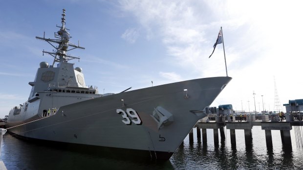 The HMAS Hobart, one of Australia's new air warfare destroyers.
