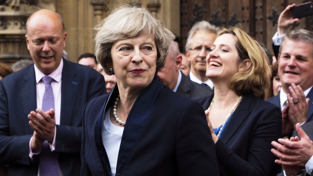Theresa May's expression of poised exasperation took her to the top.