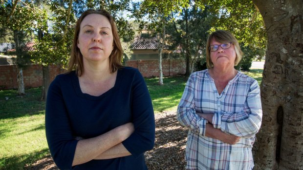 Gail Winters (left) and Christine Layt say they have been left with no options following the collapse of Careers Australia.