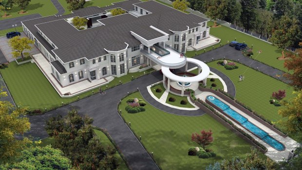 Cr Khan's proposed mansion in Tarneit, which included plans for a helipad. 