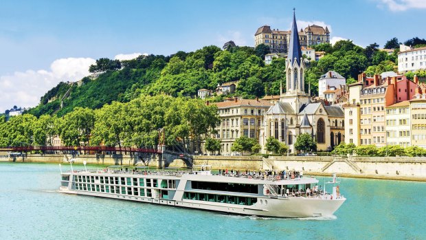 Evergreen Cruises sails into Lyon in France.