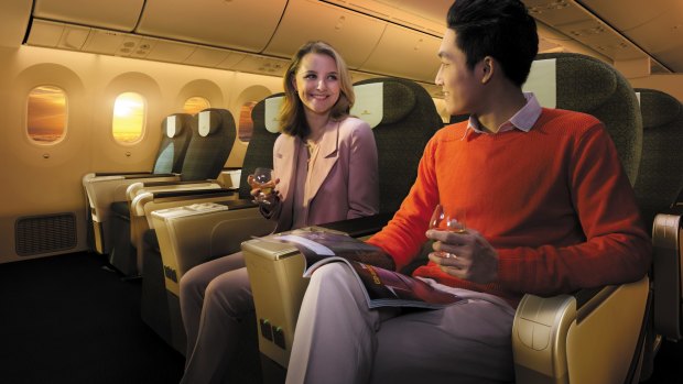 Premium economy on Vietnam Airlines' Boeing 787-9 Dreamliner.