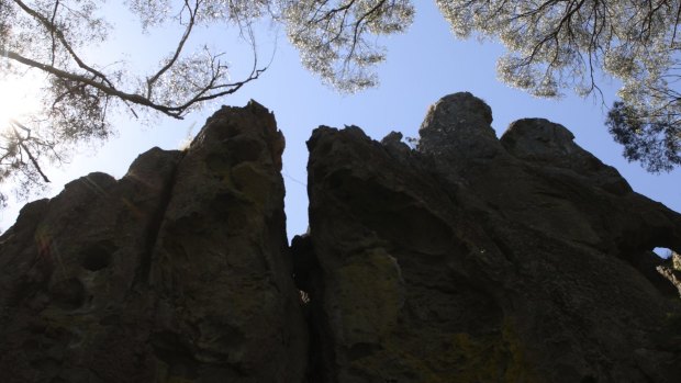Hanging Rock, one of hundreds of extinct volcanoes in Victoria. 