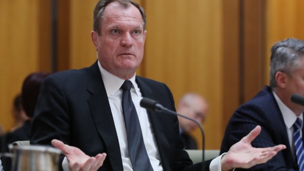 Chris Jordan, Commissioner of Taxation at the Australian Tax Office, appears before Senate estimates on Tuesday.