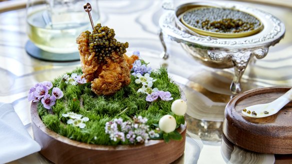 Go-to dish: Core fried chicken with caviar.