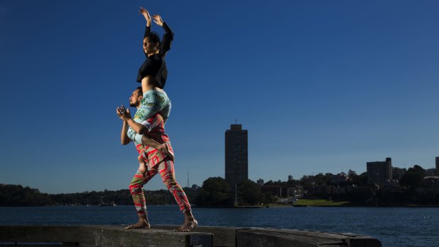 Choreographers Deborah Brown and Waagenga Blanco are performing a story about the Torres Strait Islands.