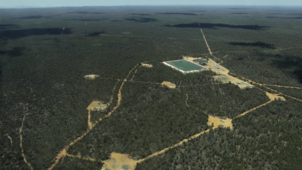 Part of the Narrabri gas project in the Pilliga State Forest where Santos hopes to drill as many as 850 wells.