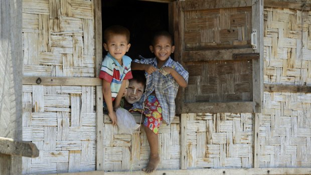 Childern in the historic city of Myeik, in Myanmar's south.