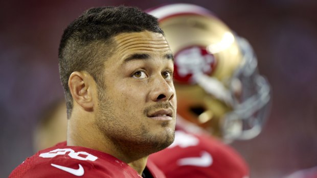 Plane sailing: Jarryd Hayne has captivated American NFL fans in his first two trial matches for the 49ers.