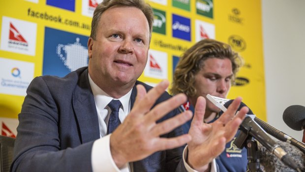 Trying to repair the Wallabies: ARU CEO Bill Pulver has denied speaking to prospective coaches before Ewen McKenzie resigned.