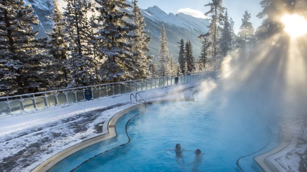 The Upper Hot Springs. The hot springs were discovered in the late 1800s.