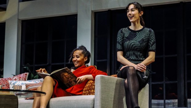 Paula Arundell and Geraldine Hakewill in <i>Disgraced</i>.