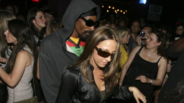 Snoop Dog at a Sydney nightclub during his 2008 visit.