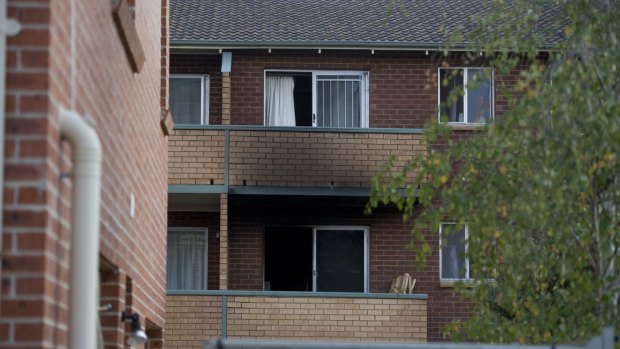 Firefighters rescued the 22-year-old mother and her three-year-old son from the balcony