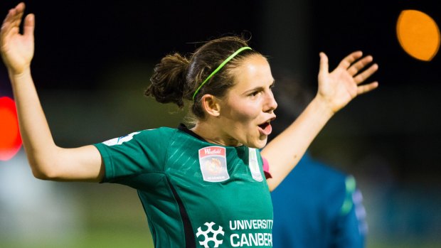 Canberra United captain Nicole Begg is the only female in Australia to play against men in the National Premier League.
