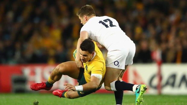 Matt Toomua made his comeback from a knee injury in the third Test against England.
