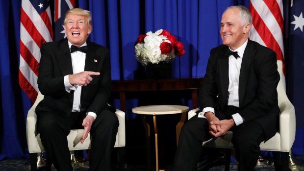 Donald Trump and Malcolm Turnbull when they met in May 2017.