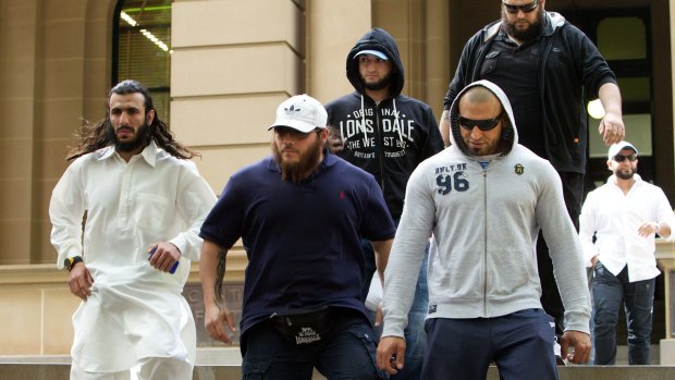 Supporters of Ahmed Elomar outside court in 2012.