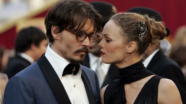 Depp with his former partner of 14 years, French actress Vanessa Paradis, in 2005.