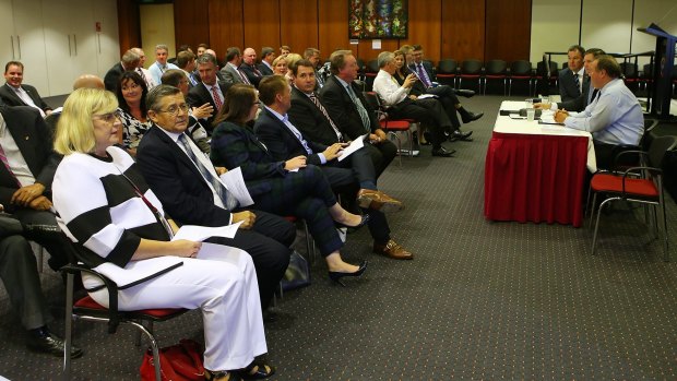 The Liberal National Party's 42 MPs meet for their first party room meeting since officially returning to opposition.
