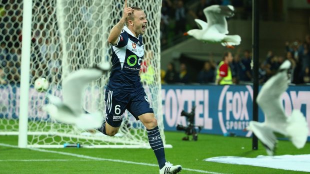 Club man: Leigh Broxham will play his 200th game for Melbourne Victory.
