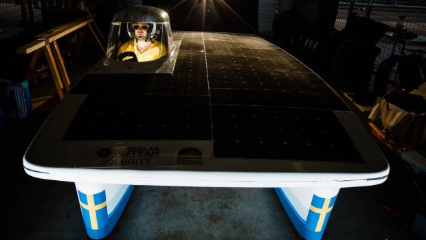 Tony Svensson, driver of the Swedish JUS Solar Team's entry in the race.