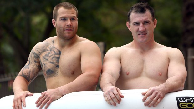 Missing the Blues: Trent Merrin with Paul Gallen at Origin camp in 2015.