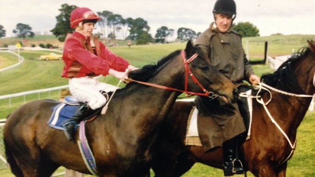 A younger Anthony Bannister (left) at work.