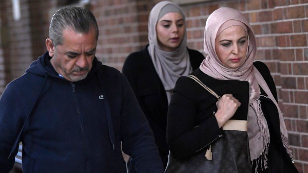 Family of Hedi Ayoub arrive at the Supreme Court in Sydney on Friday.