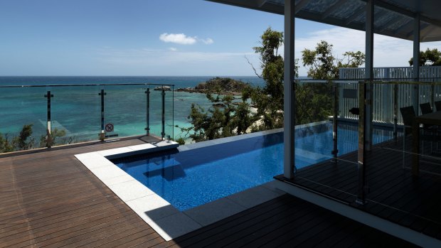 The Villa sits on a ridge and has uninterrupted views across Sunset Beach and the Coral Sea.