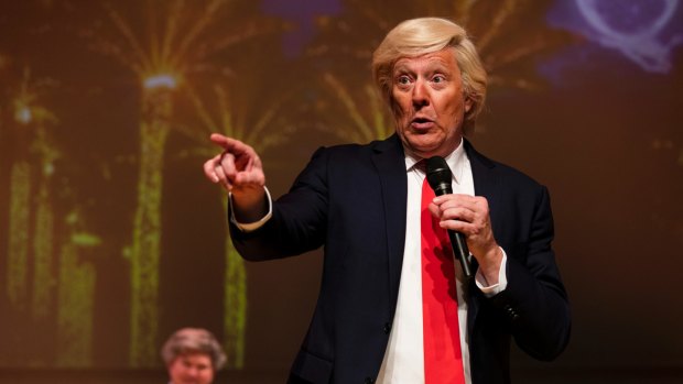 Jonathon Biggins as Donald Trump in he Wharf Revue: The Patriotic Rag.