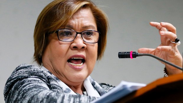 Senator Leila De Lima led an investigation into President Rodrigo Duterte's bloody anti-drug campaign.