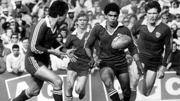Part of the brains trust: Mark Ella playing for Randwick in 1984.
