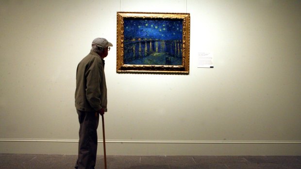 Vincent van Gogh's The Starry Night in New York. 