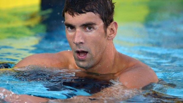 Back in the pool: Michael Phelps.