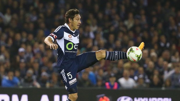 Escaping the cap: Melbourne Victory captain Mark Milligan this week moved to the Middle East on a big-money deal.
